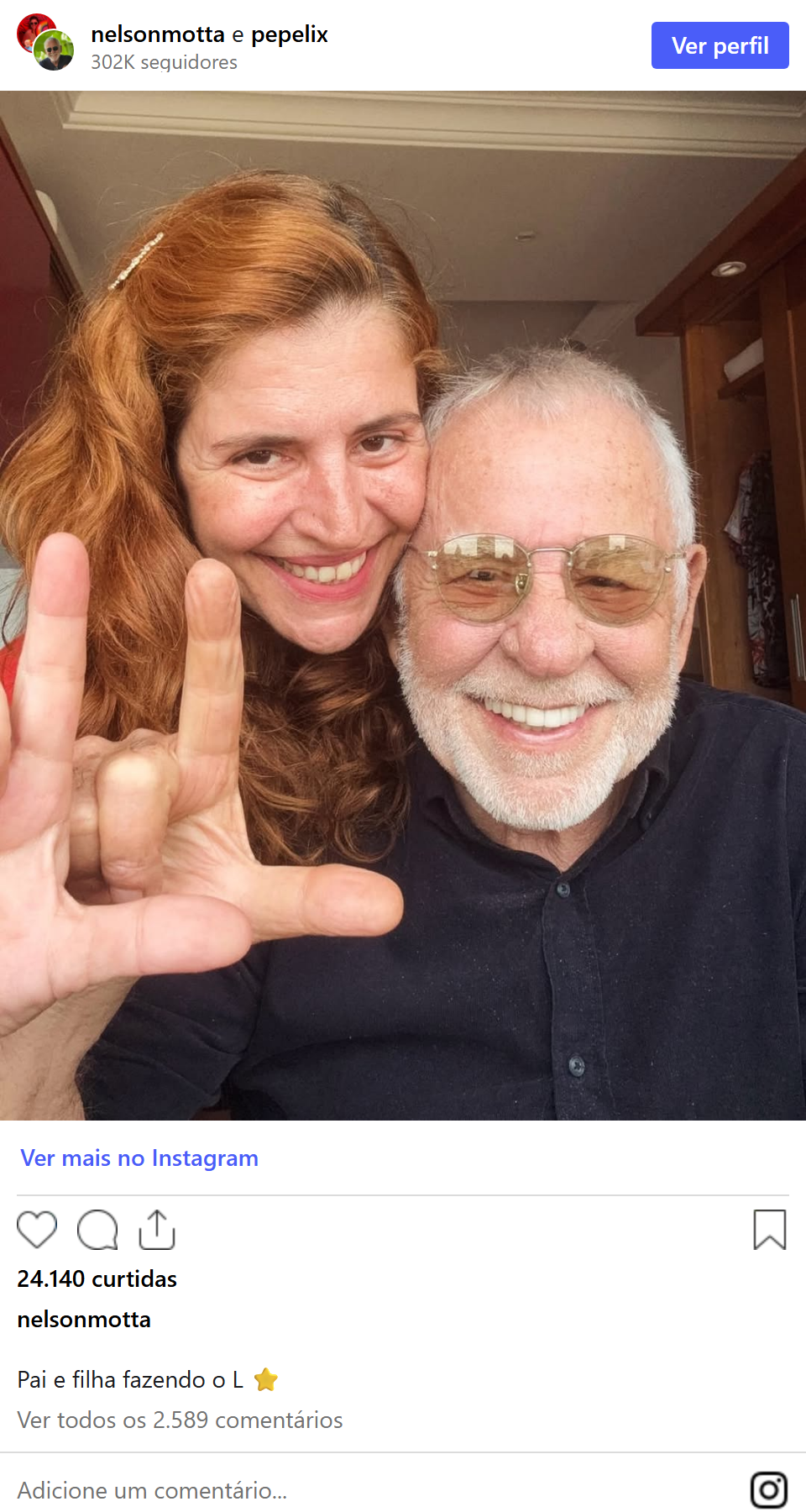 Print arquivado do post de Nelson Motta em 04/10/2026
