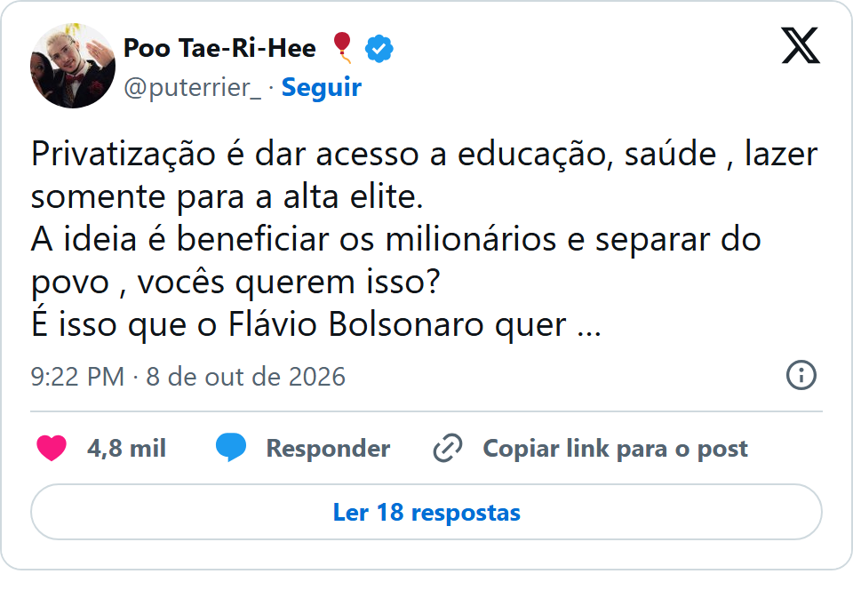 Print arquivado do post de Puterrier em 08/10/2026