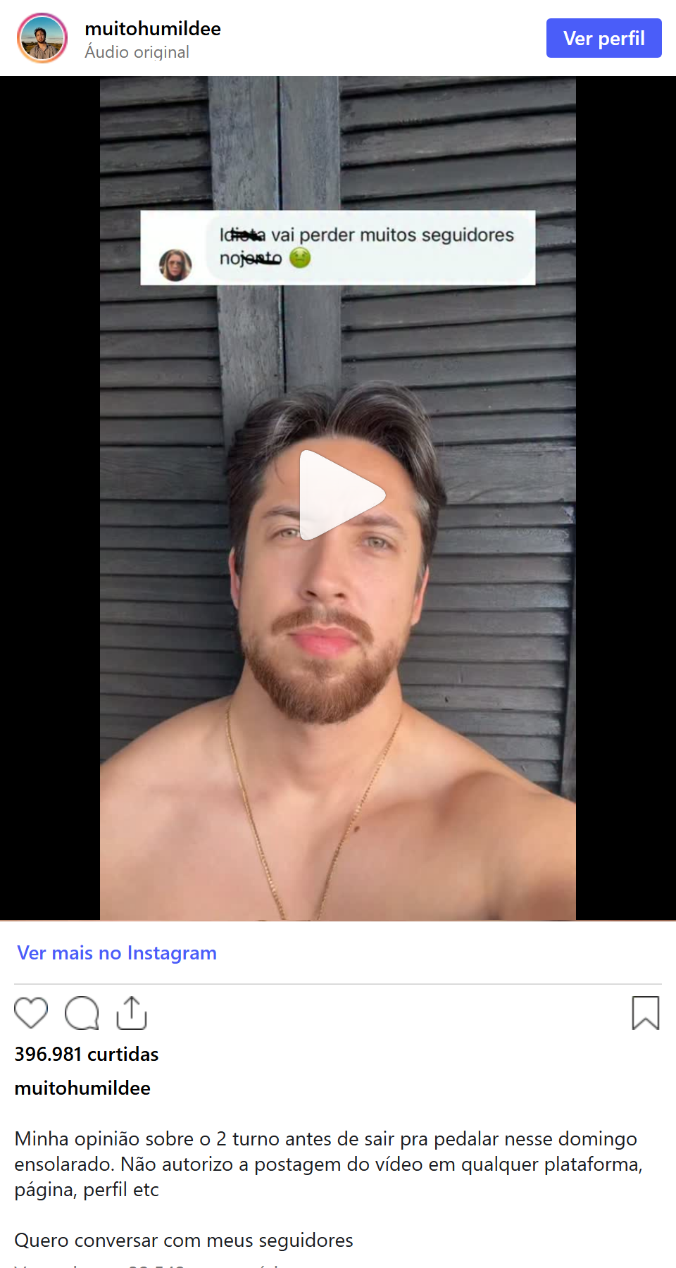 Print arquivado do post de Bruno Couto em 11/10/2026