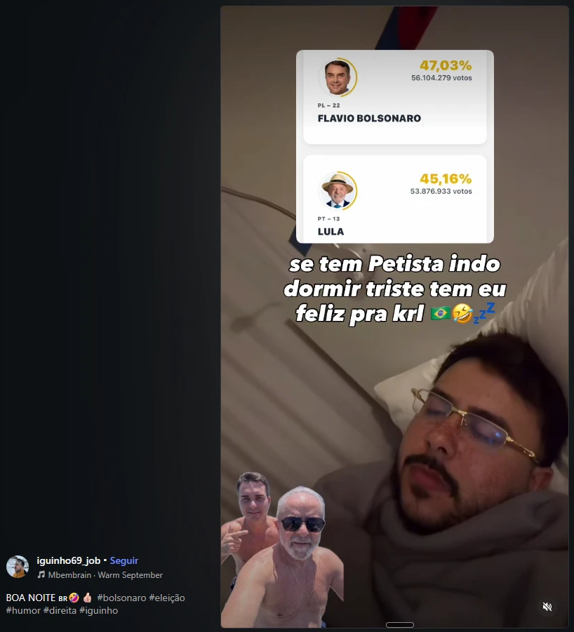 Print arquivado do post de Igor Job em 05/10/2026