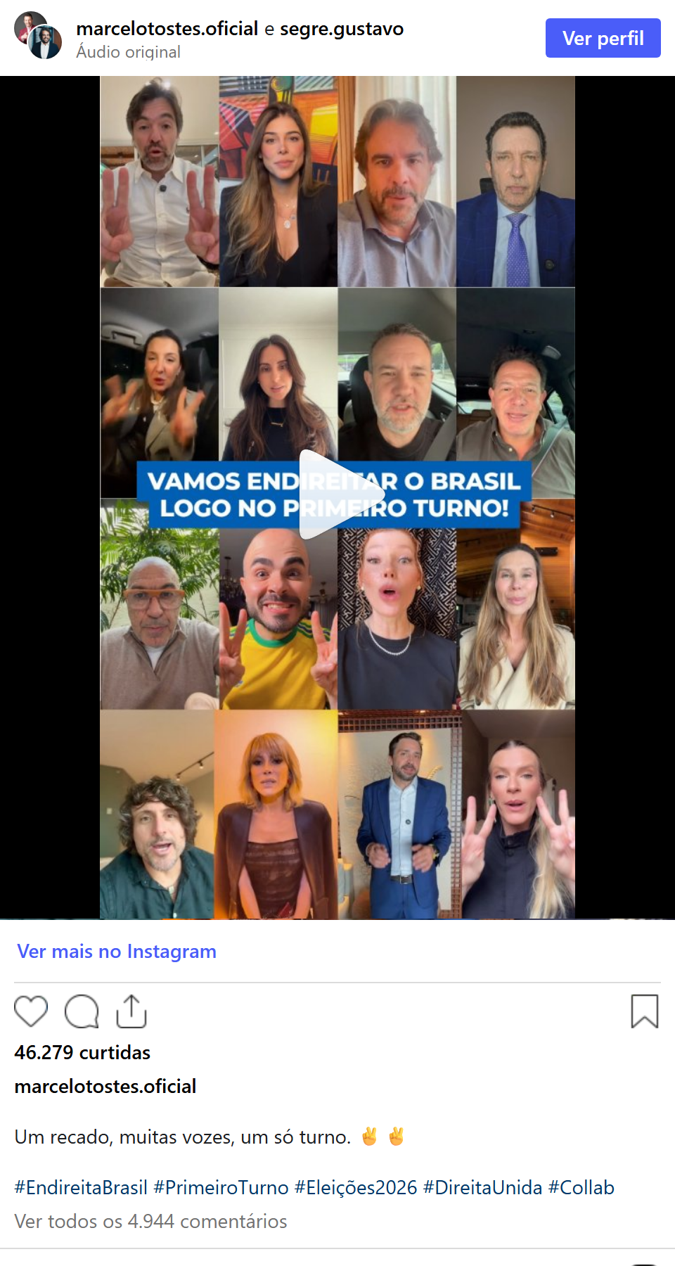 Print arquivado do post de Fernanda Scarambone em 25/09/2026