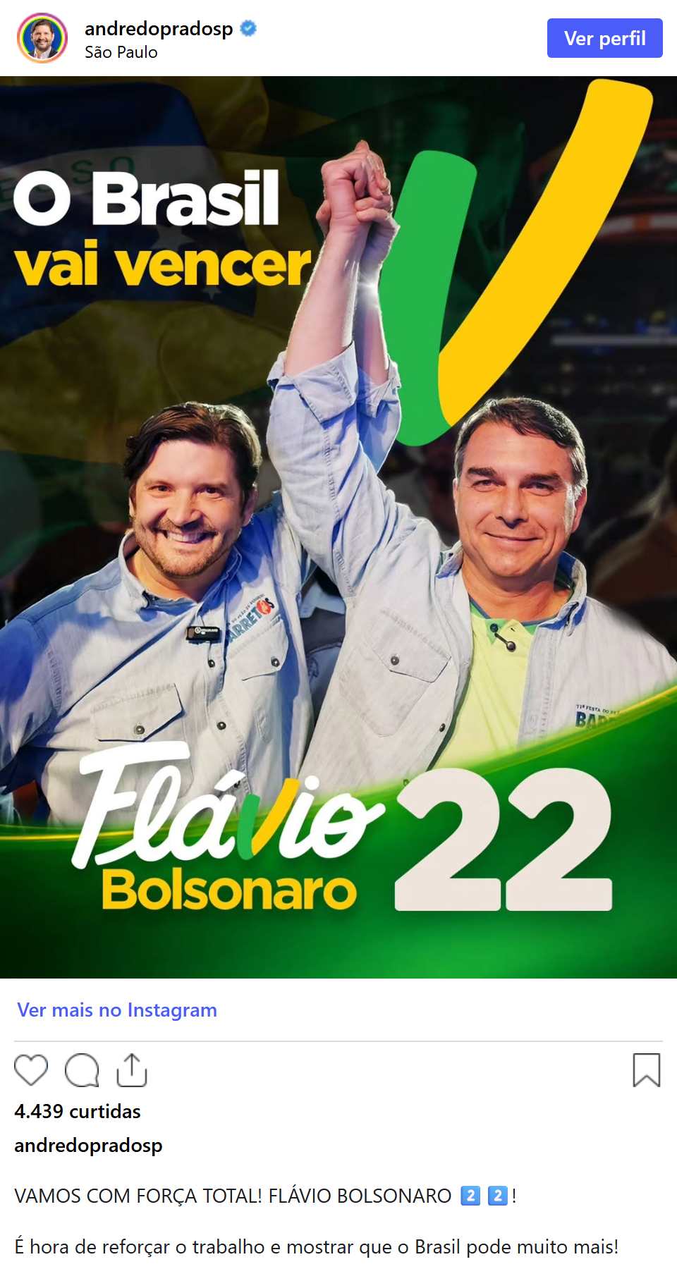 Print arquivado do post de André do Prado em 05/10/2026