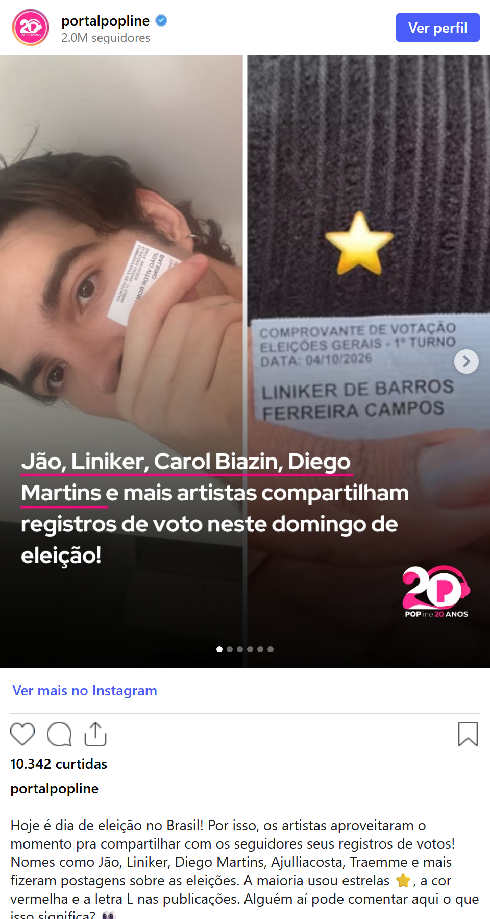 Print arquivado do post de Diego Martins em 04/10/2026