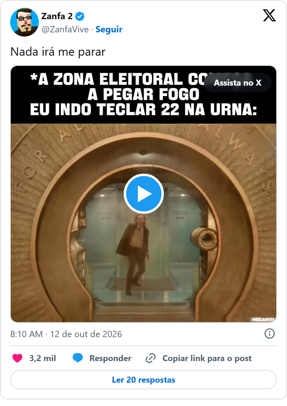 Print arquivado do post de Zanfa em 12/10/2026