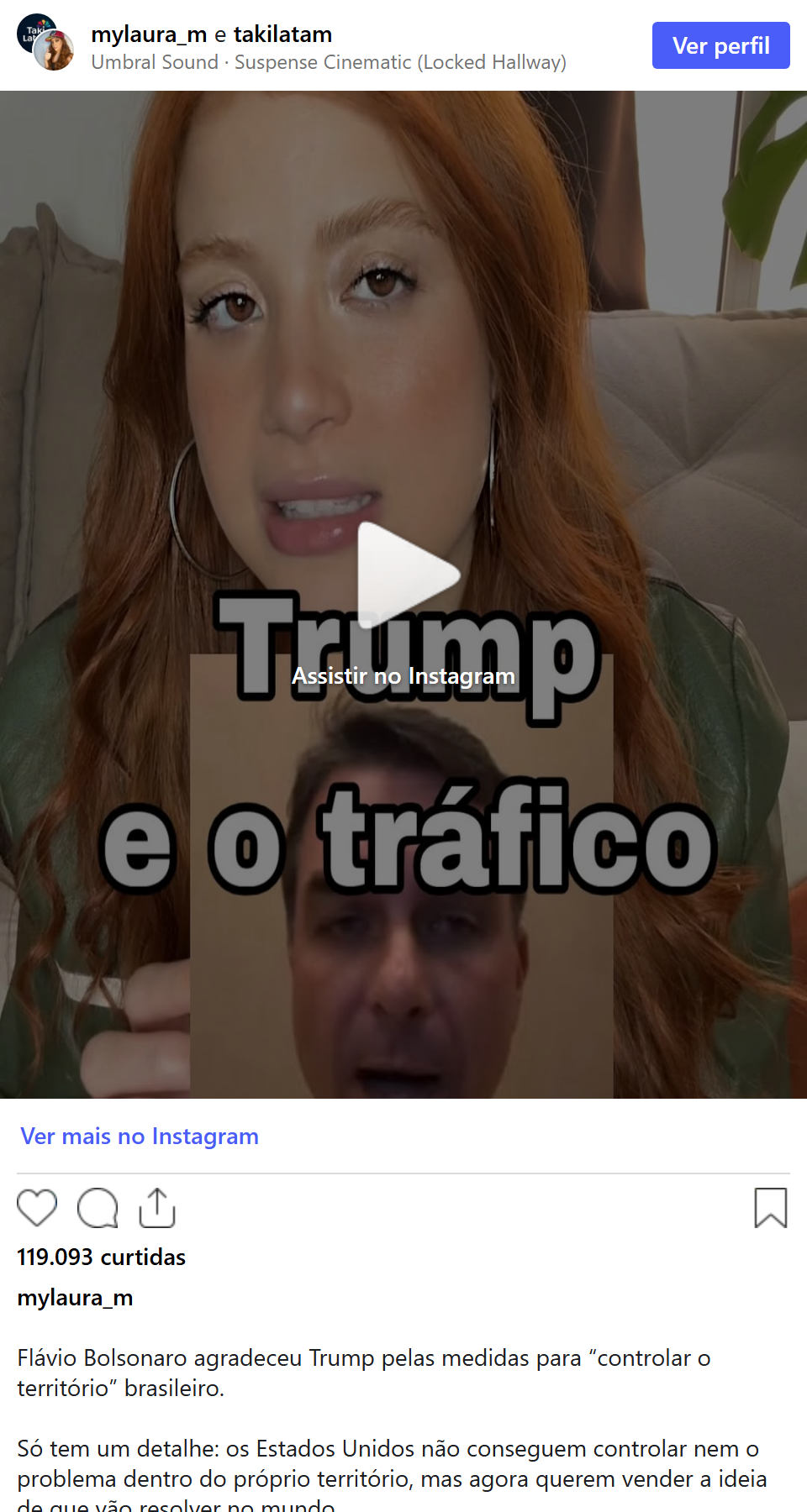 Print arquivado do post de Laura Sabino em 31/08/2026