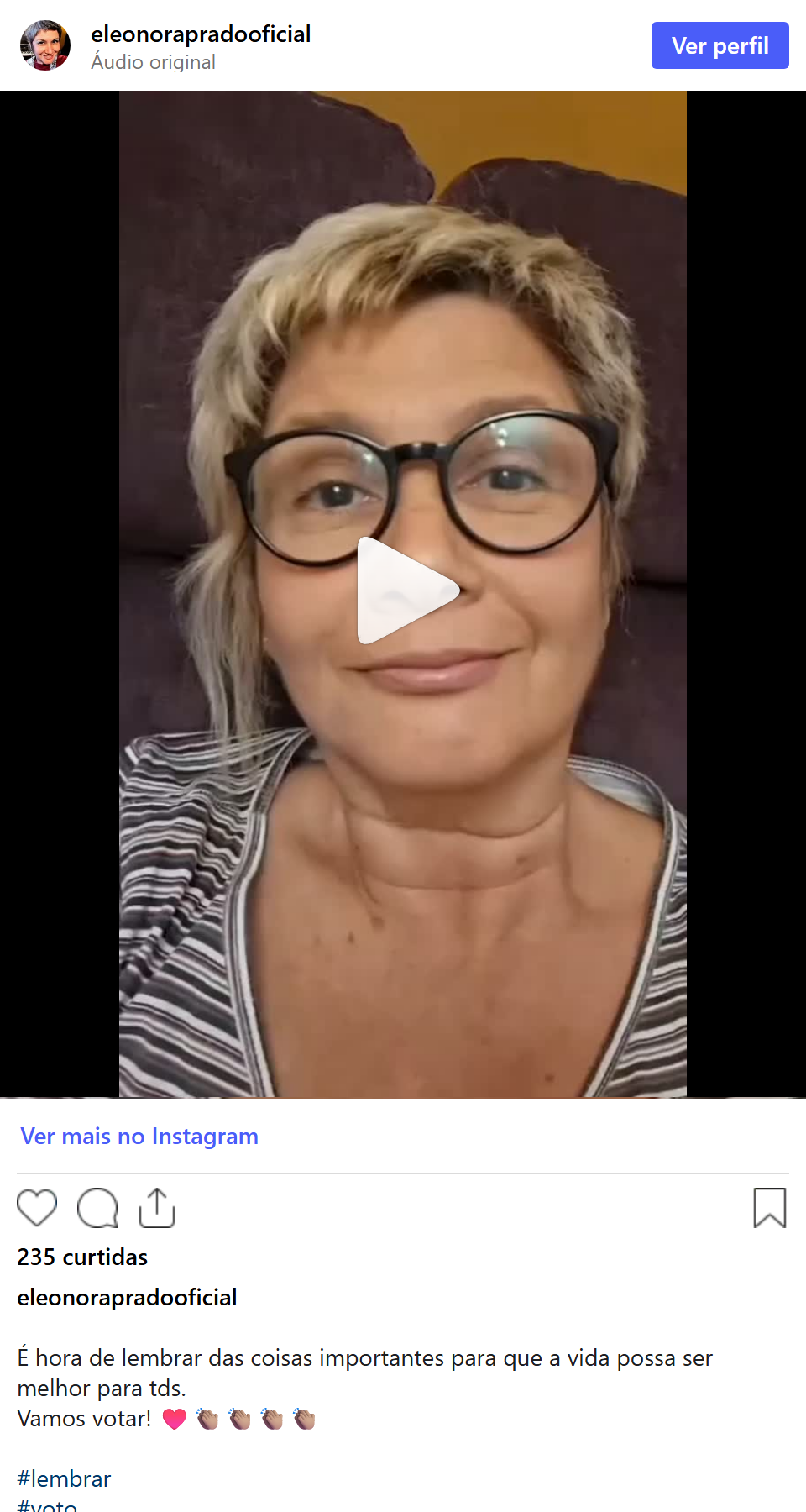 Print arquivado do post de Eleonora Prado em 03/10/2026