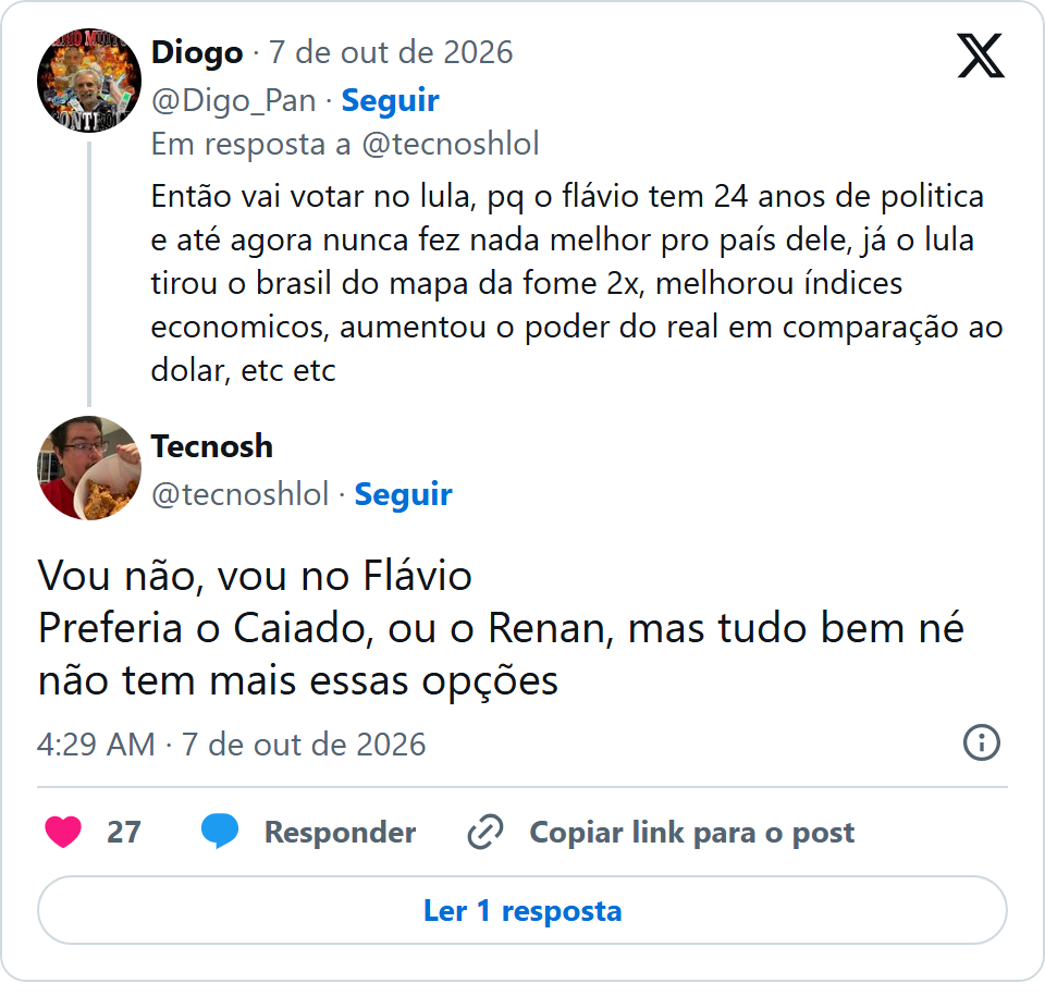 Print arquivado do post de Tecnosh em 07/10/2026