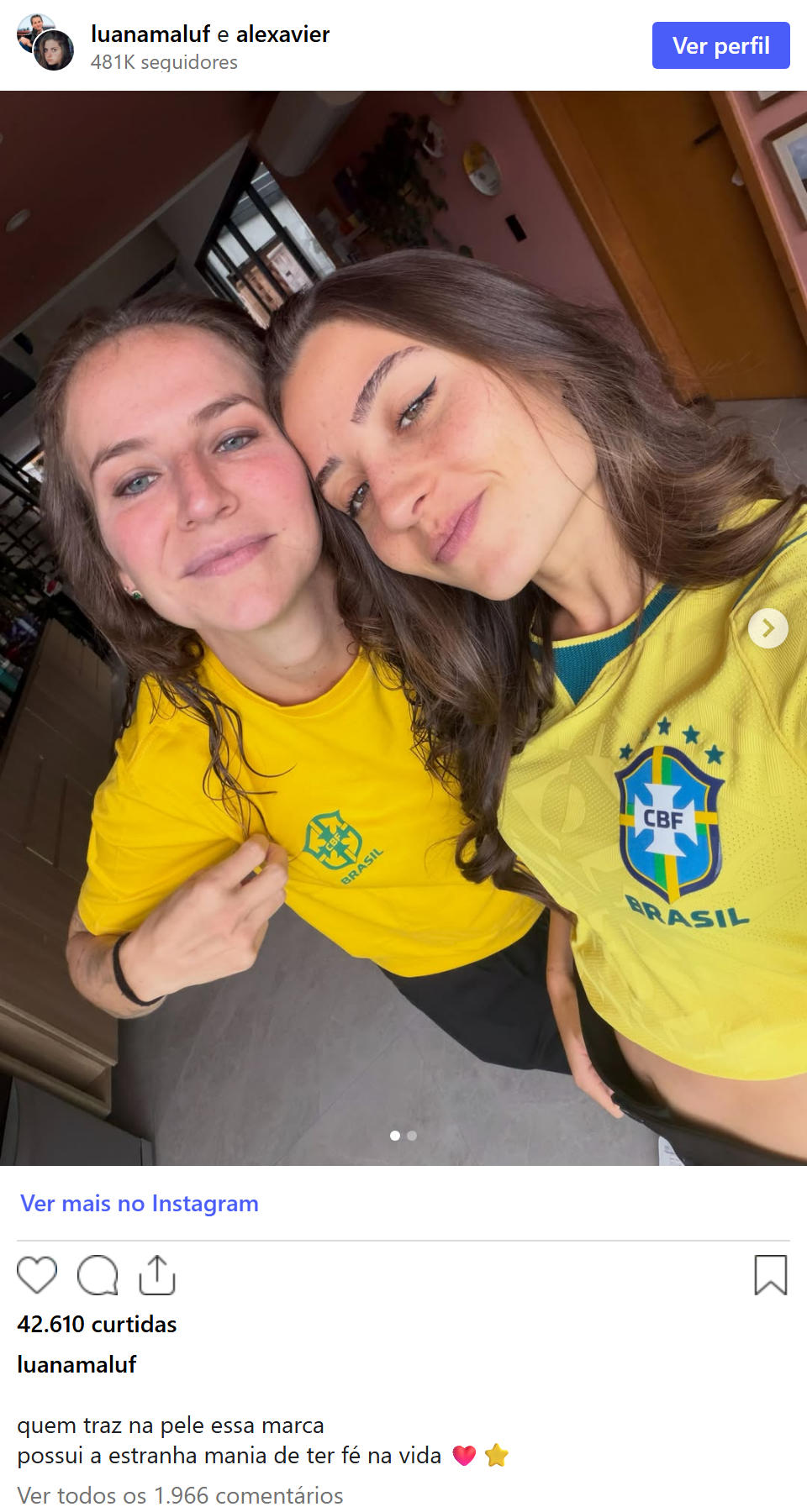 Print arquivado do post de Luana Maluf em 17/10/2026
