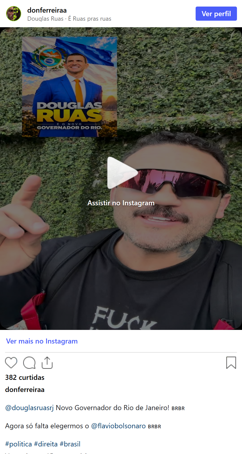 Print arquivado do post de Don Ferreira em 08/10/2026