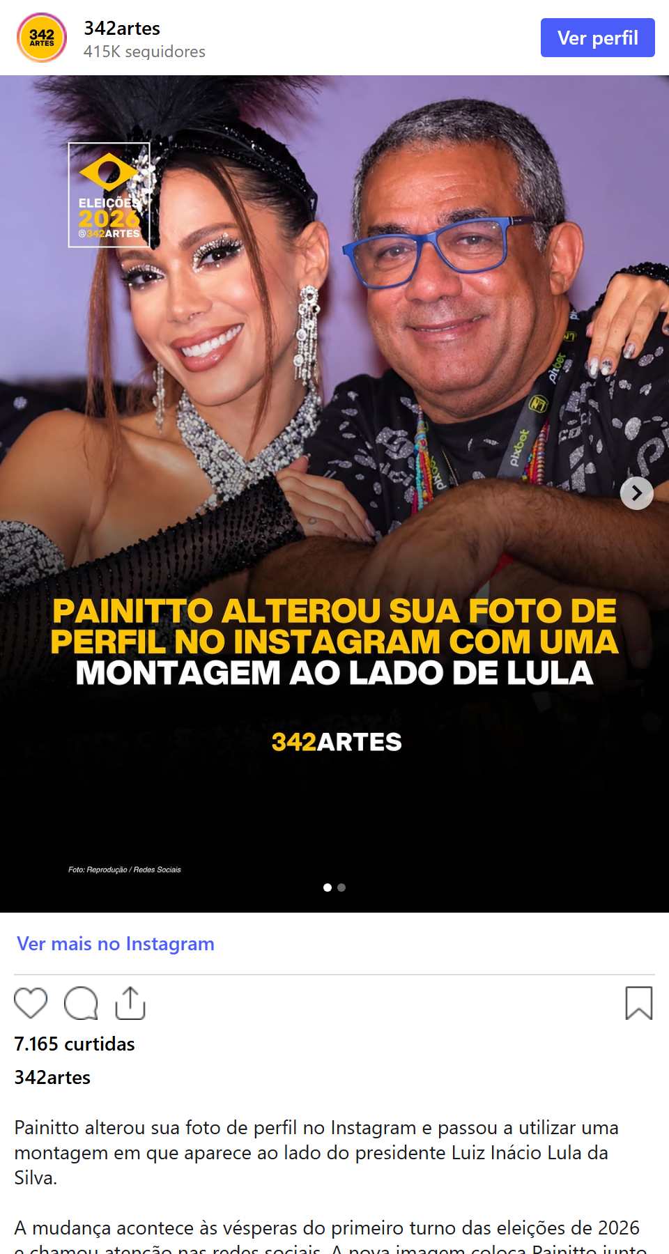 Print arquivado do post de Mauro Machado (Painitto, pai de Anitta) em 03/10/2026