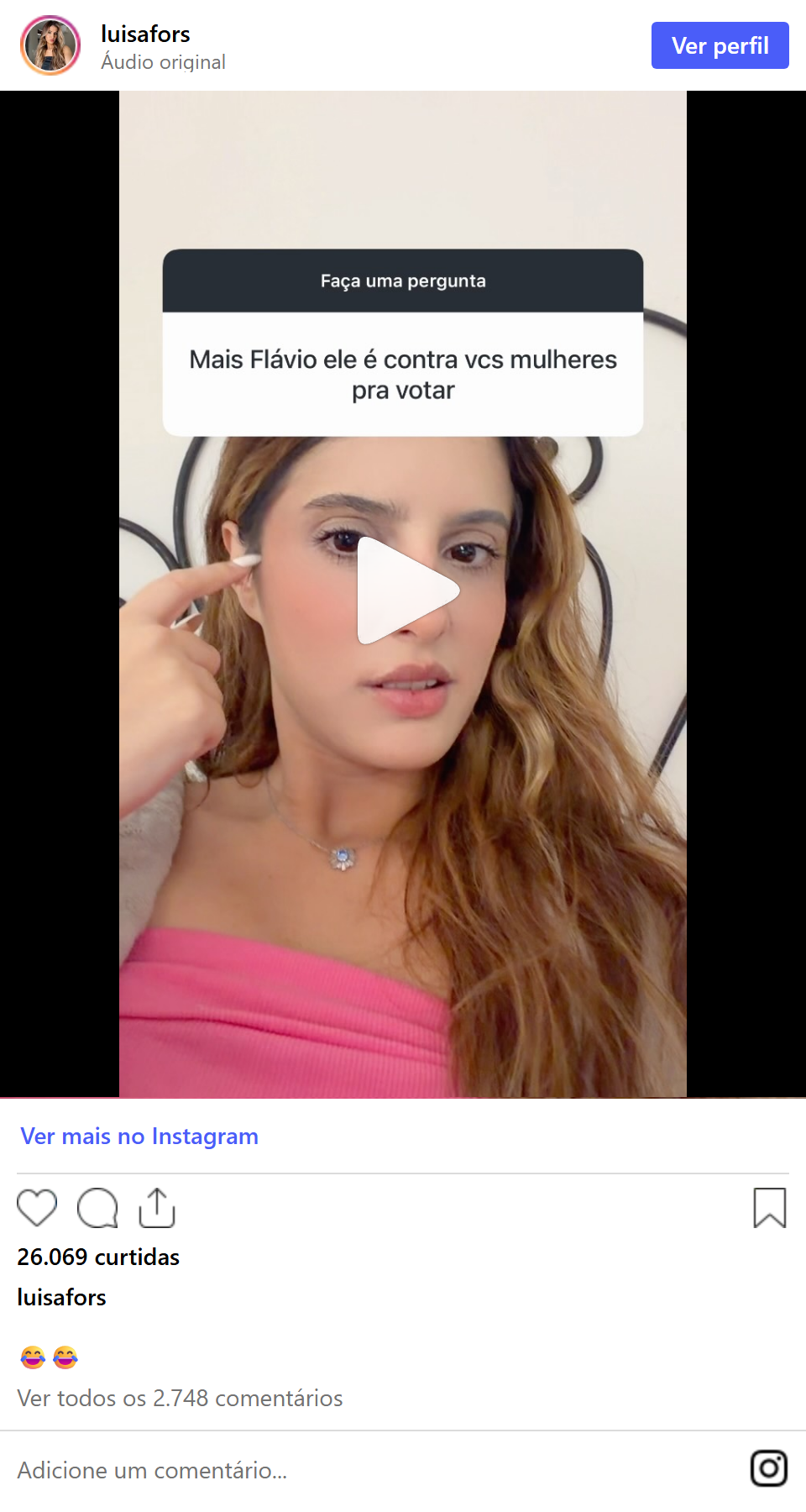 Print arquivado do post de Luisa Forschner (LuisaFors) em 06/10/2026