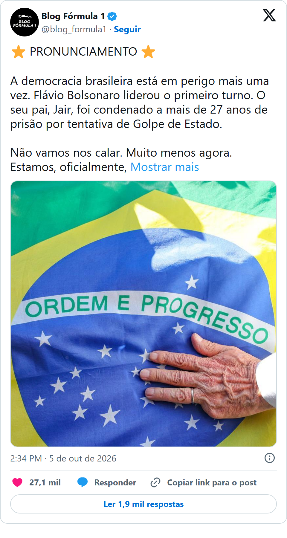 Print arquivado do post de Blog Fórmula 1 em 05/10/2026
