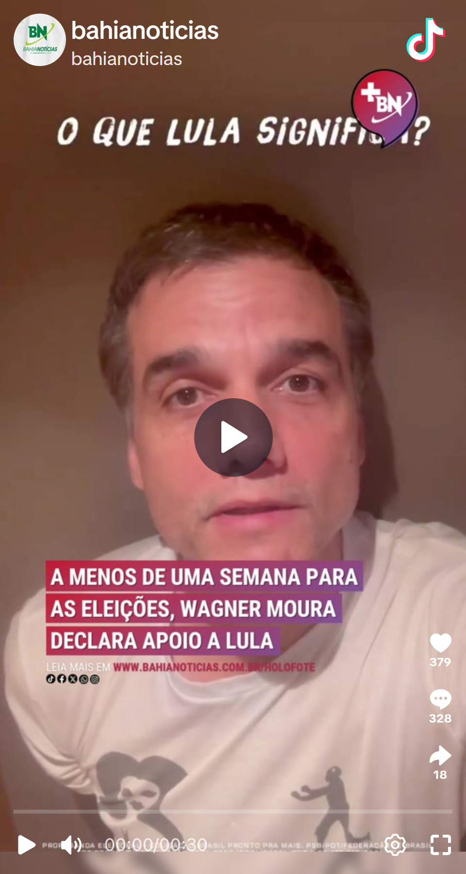 Print arquivado do post de Wagner Moura em 29/09/2026