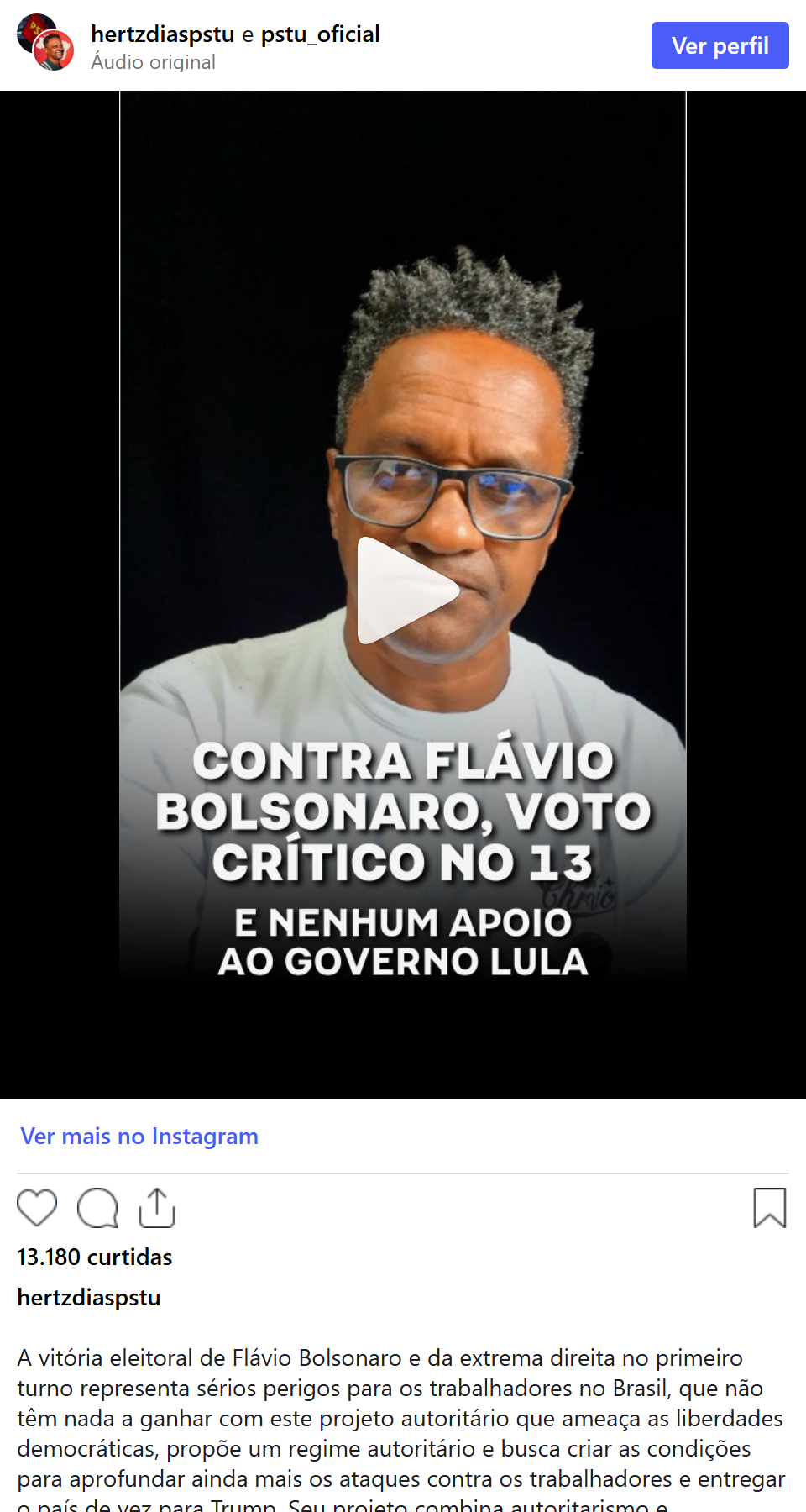 Print arquivado do post de Hertz Dias em 07/10/2026