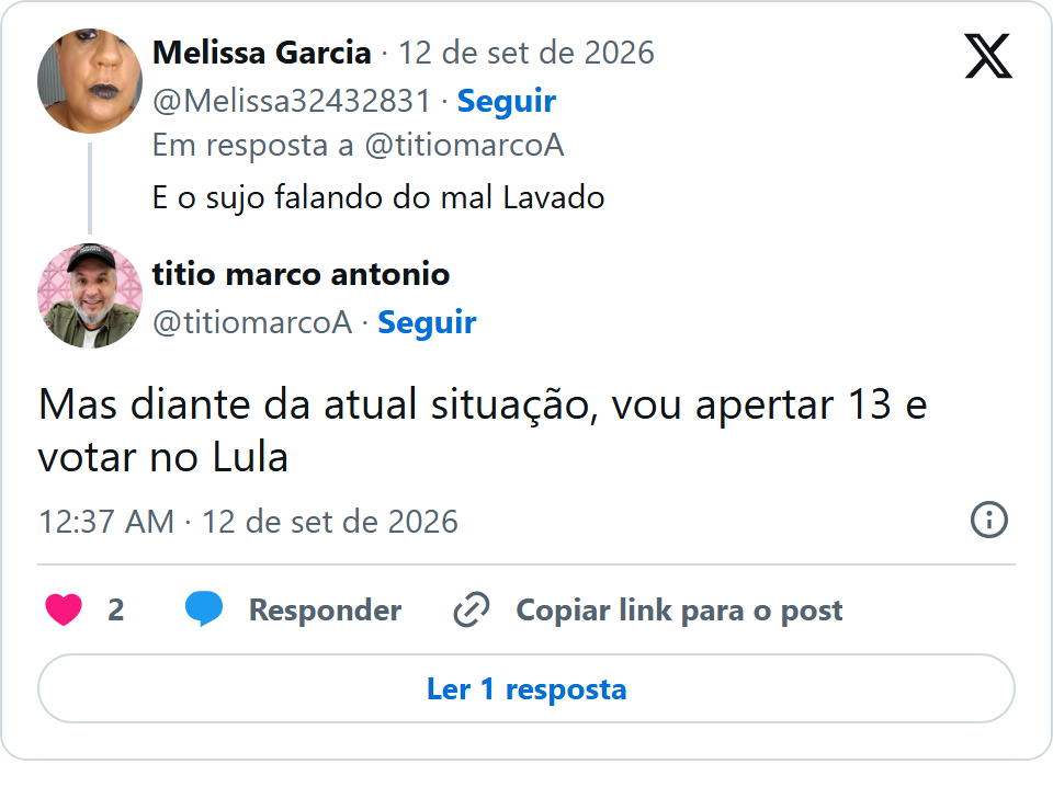 Print arquivado do post de Titio Marco Antônio em 12/09/2026