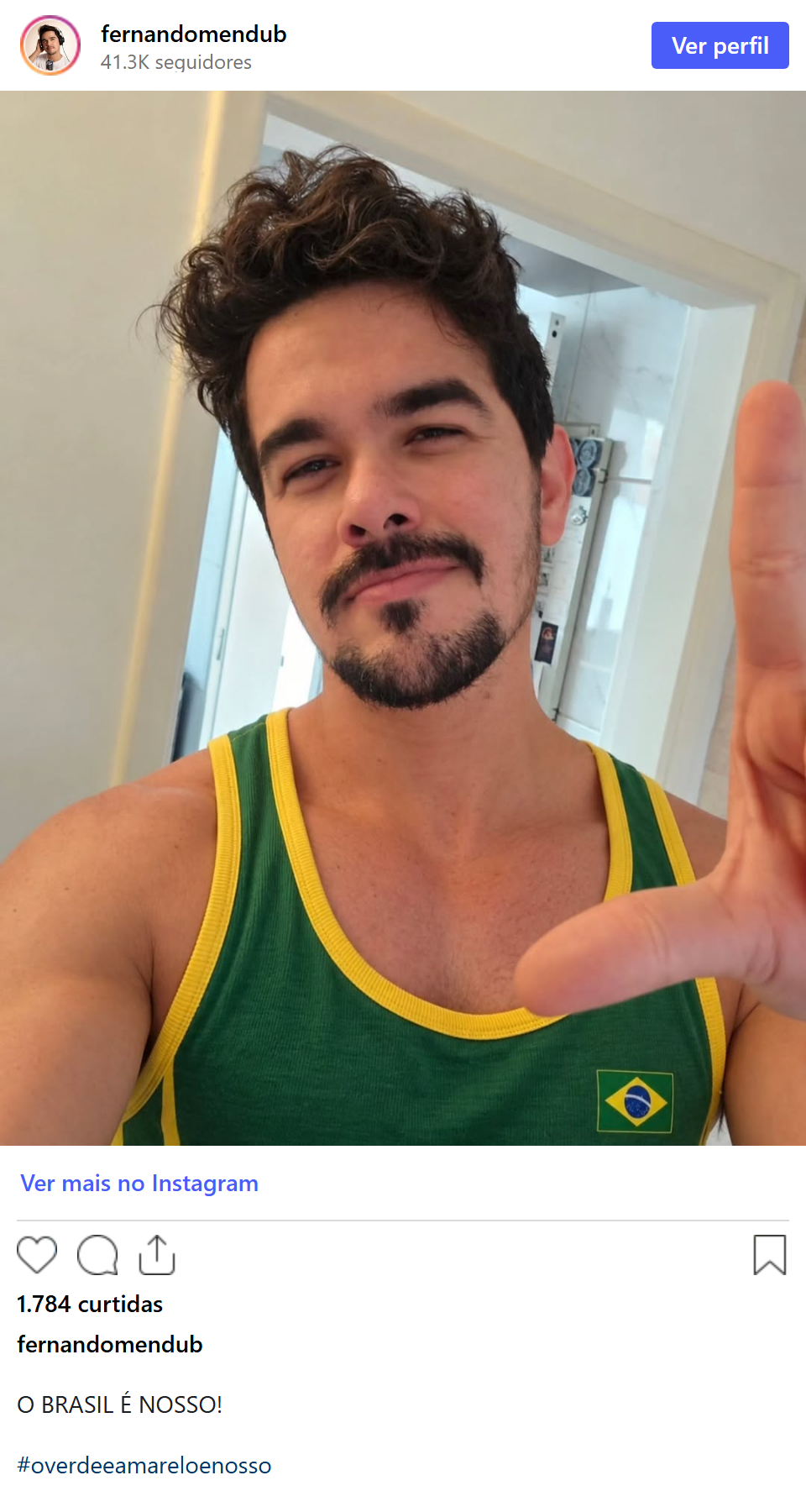 Print arquivado do post de Fernando Mendonça em 17/10/2026