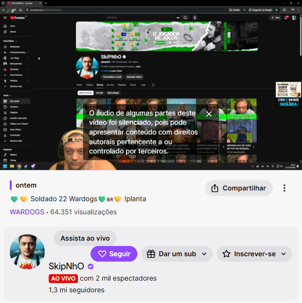 Print arquivado do post de SkipNhO em 07/10/2026