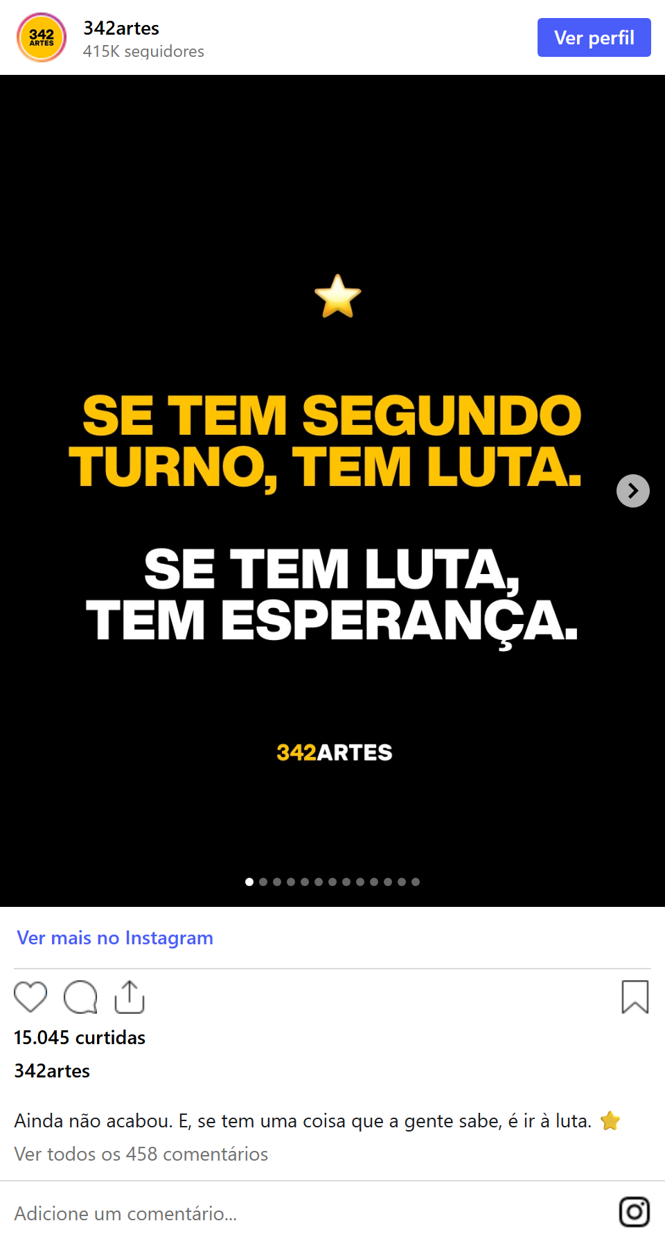 Print arquivado do post de Suzy Lopes em 05/10/2026