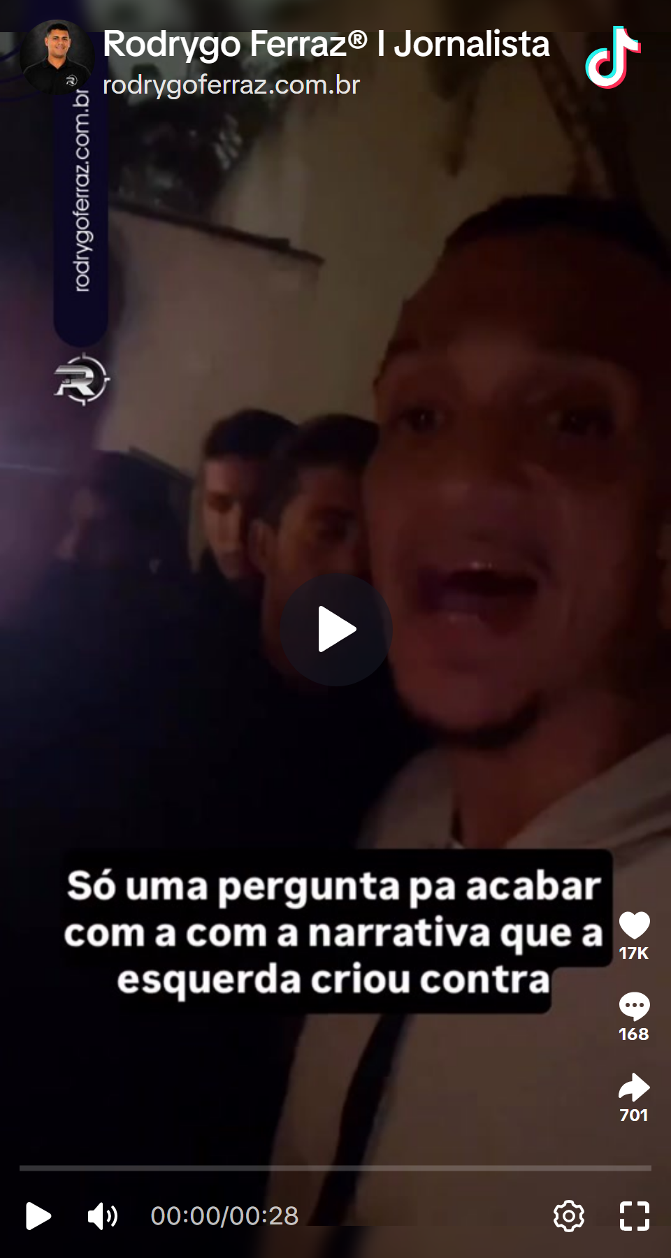 Print arquivado do post de Rodrygo Ferraz em 05/10/2026