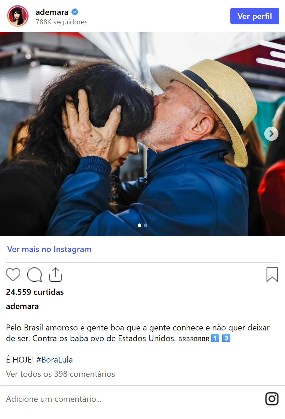 Print arquivado do post de Ademara em 04/10/2026