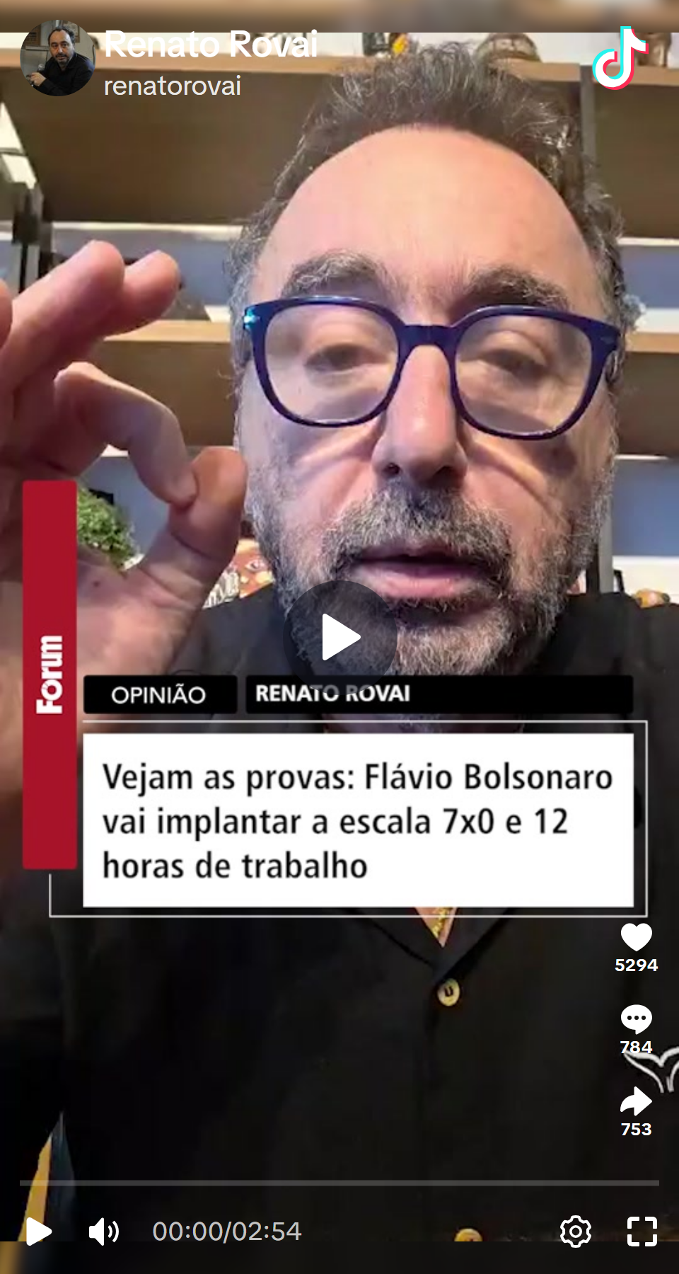 Print arquivado do post de Renato Rovai em 06/10/2026