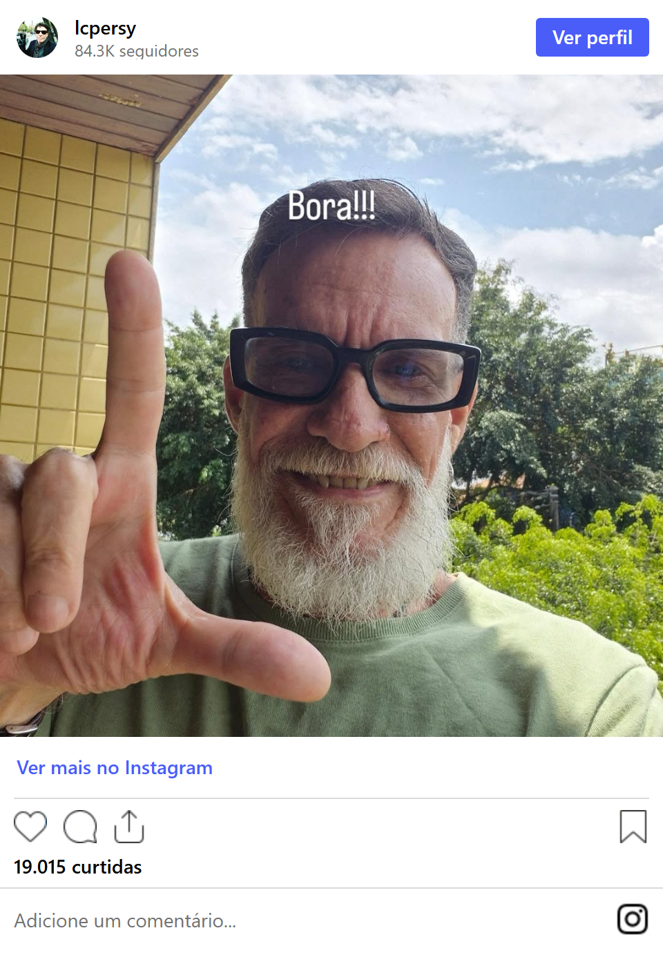 Print arquivado do post de Luiz Carlos Persy em 18/10/2026