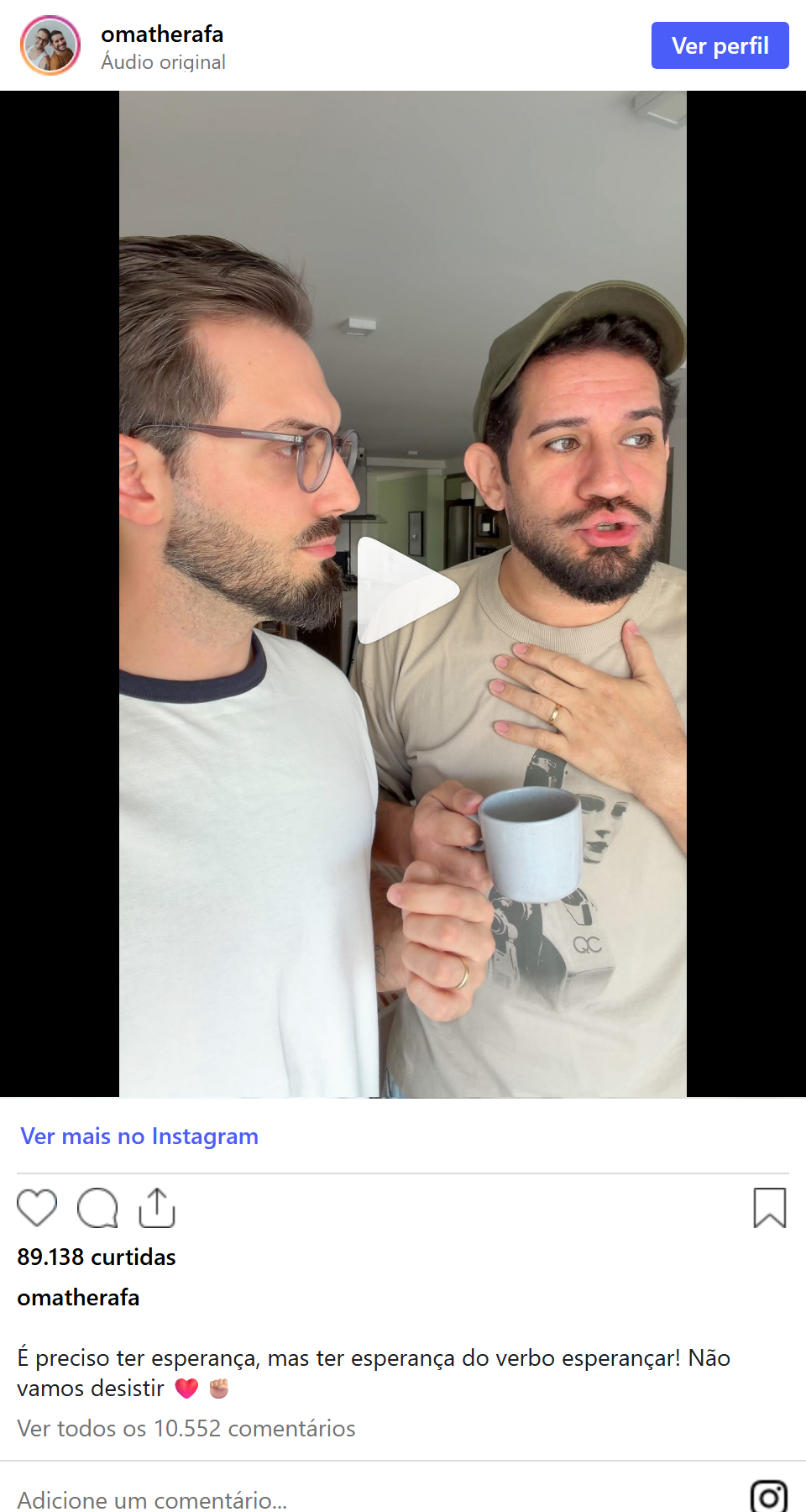 Print arquivado do post de Math e Rafa em 07/10/2026
