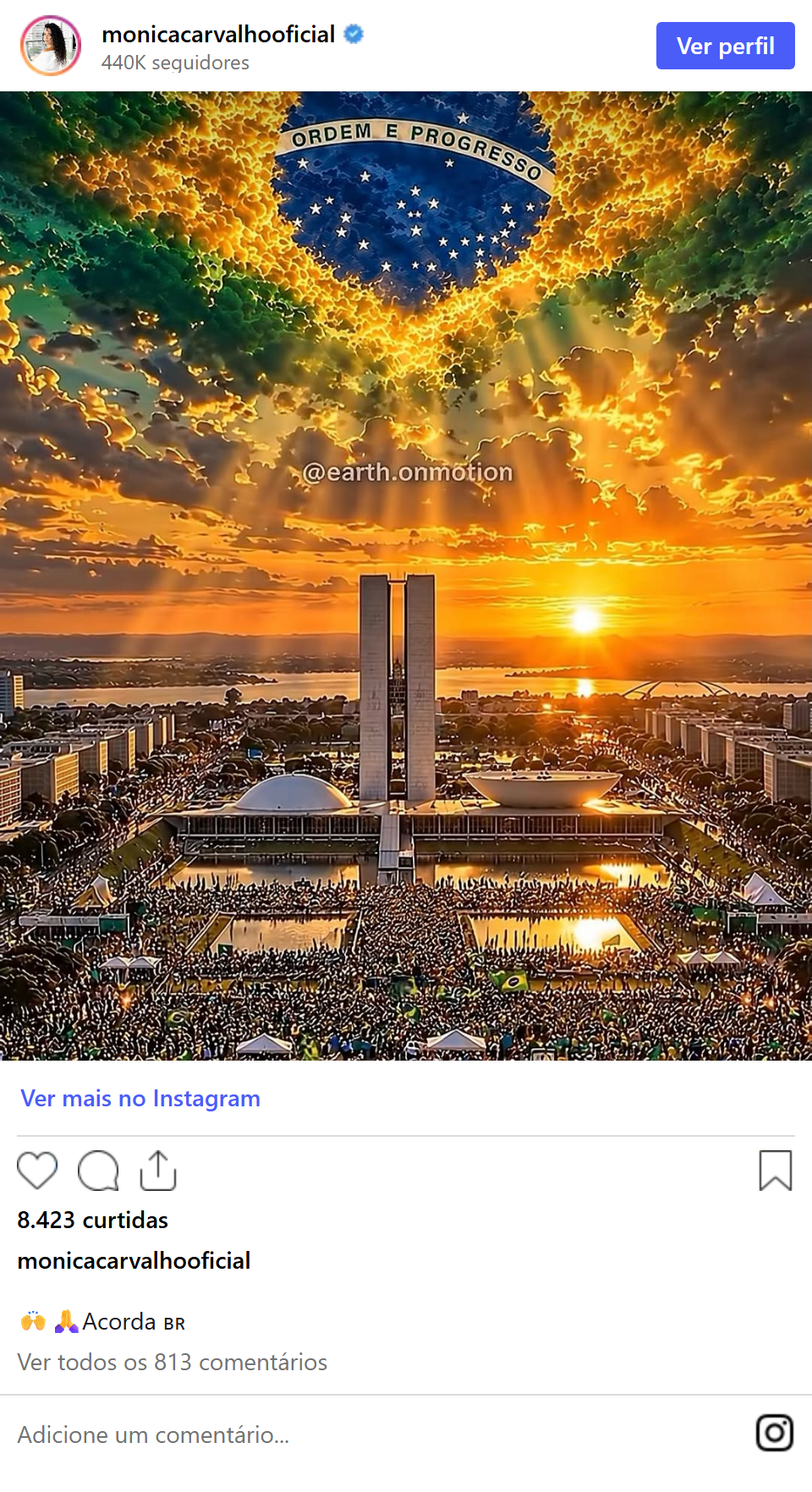 Print arquivado do post de Monica Carvalho em 04/10/2026