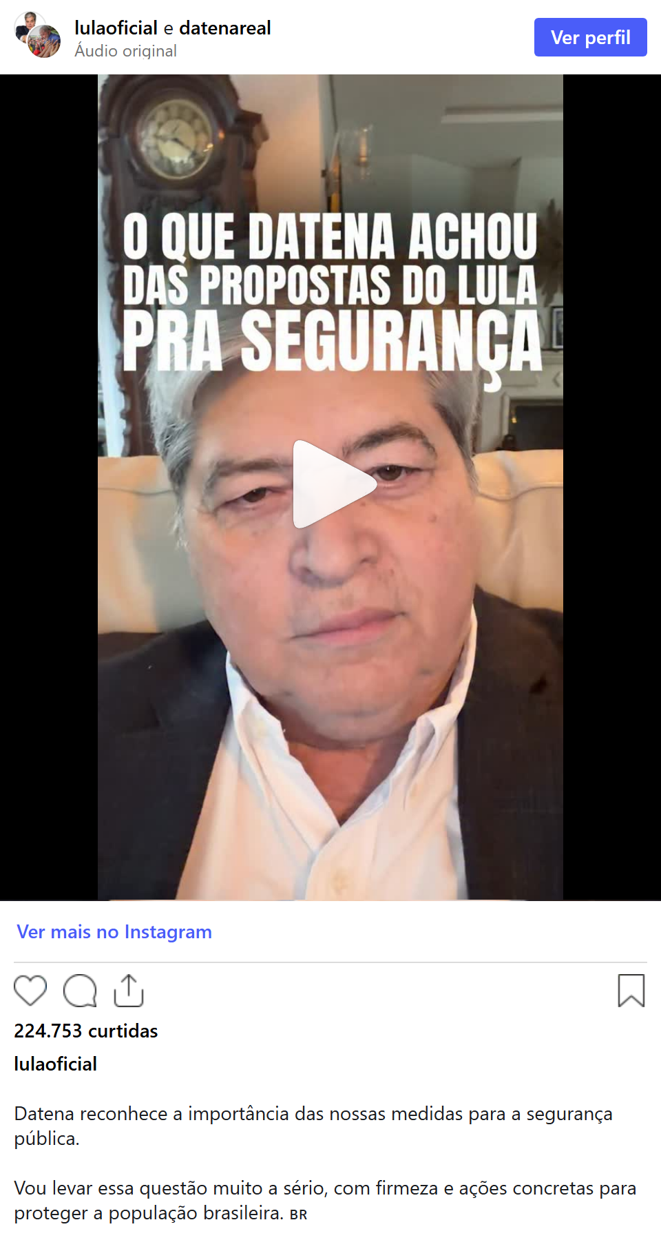 Print arquivado do post de Datena em 27/09/2026