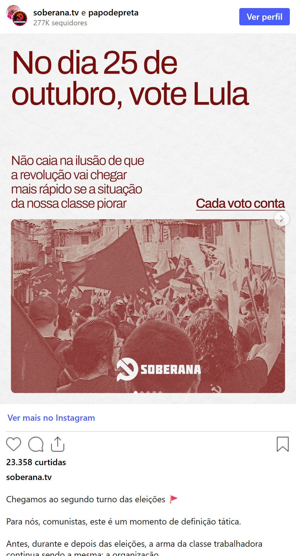 Print arquivado do post de Ian Neves em 06/10/2026